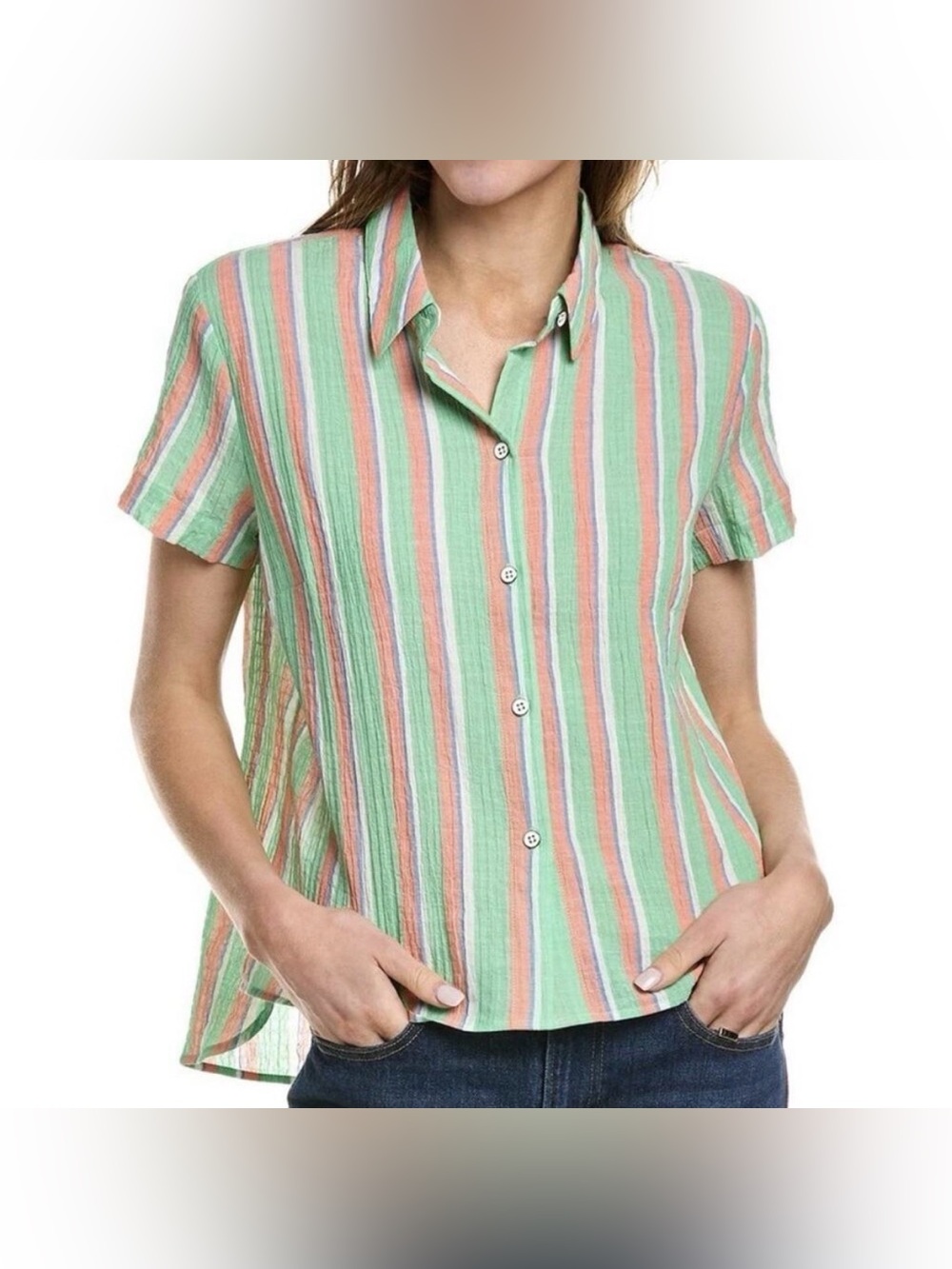 CAbi Camp Short-Sleeve Button-Up Shirt 6201 Large